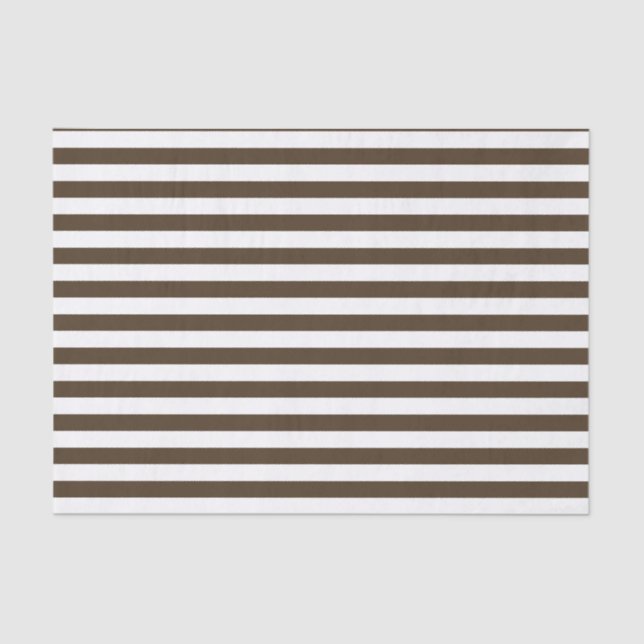 Striped Dark Coffee Tissue Paper (Front)