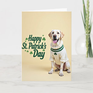 Striped Dog St Patricks Day Card