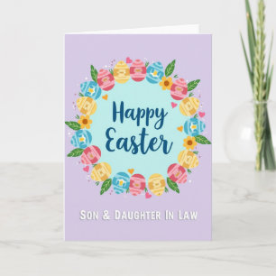 Striped Easter Ovoids Family Card
