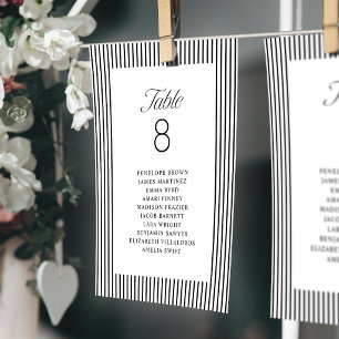 Striped Elegance Class Wedding Seating Charts Invitation