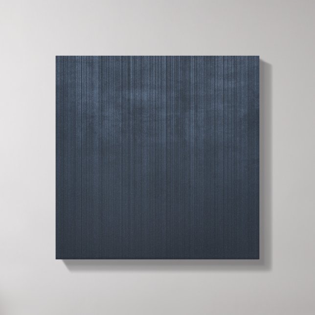 Striped elegant ombre Blue rustic abstract Canvas Print (Front)
