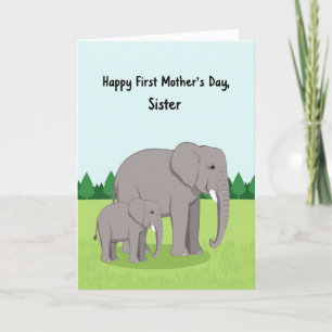 Striped Elephant Happy Day Card