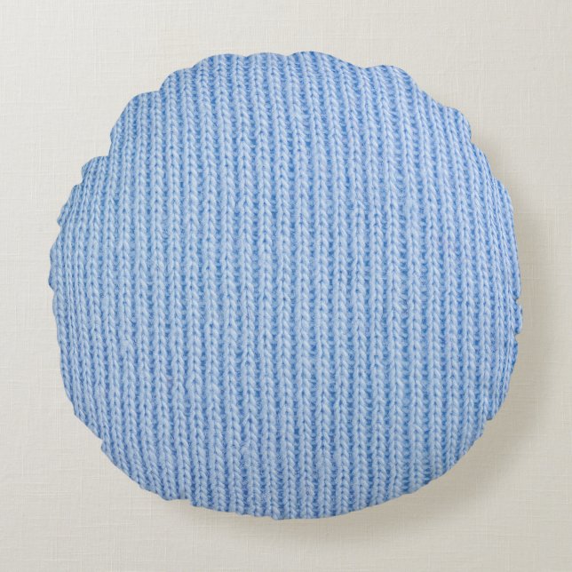 Striped fabric texture, real cloth. round pillow (Front)