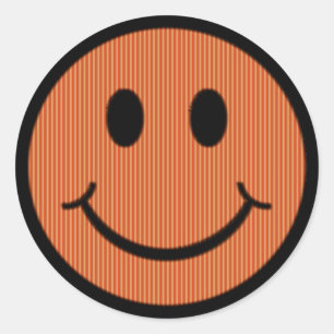 Striped Face Classic Round Sticker