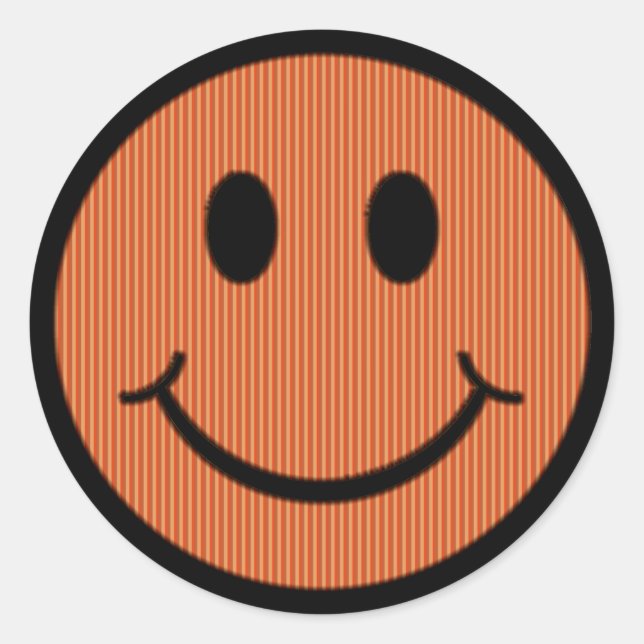 Striped Face Classic Round Sticker (Front)