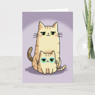 Striped Feline Friends Card