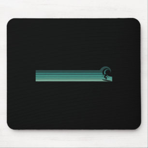 Striped Female Surfer Catching Rrel Mouse Pad