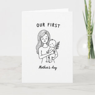 Striped First Mothers Day Card