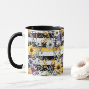Striped Floral Harmony Mug