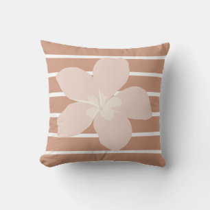 Striped Floral Outdoor Pillow