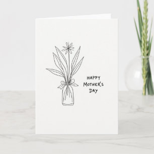 Striped Flower Happy Day Card