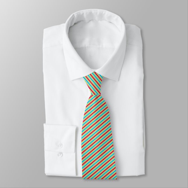 Striped For Fashion Neck Tie (Tied)