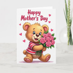 Striped Friend Flower Card