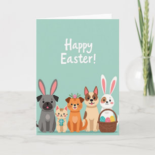 Striped Friends Celebration Card