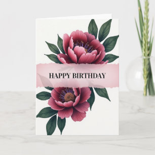 Striped Fuchsia Bloom Card