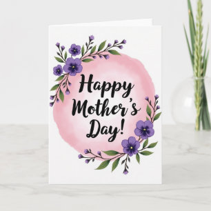 Striped Garden Pansy Loving Card
