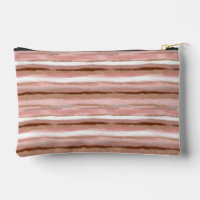 Striped Gold Glitter Pink - Accessory Pouch