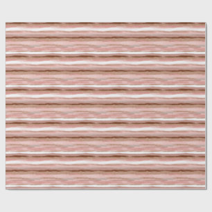 Striped Gold Glitter Pink Wrapping Paper Roll