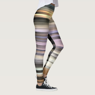 Striped Gradient Abstract Leggings