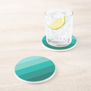 Striped Green Colours  Coaster