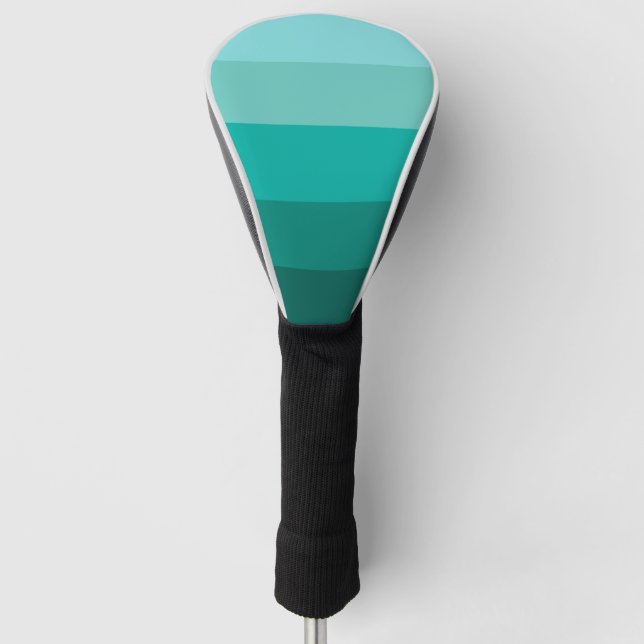 Striped Green Colours  Golf Head Cover (Front)