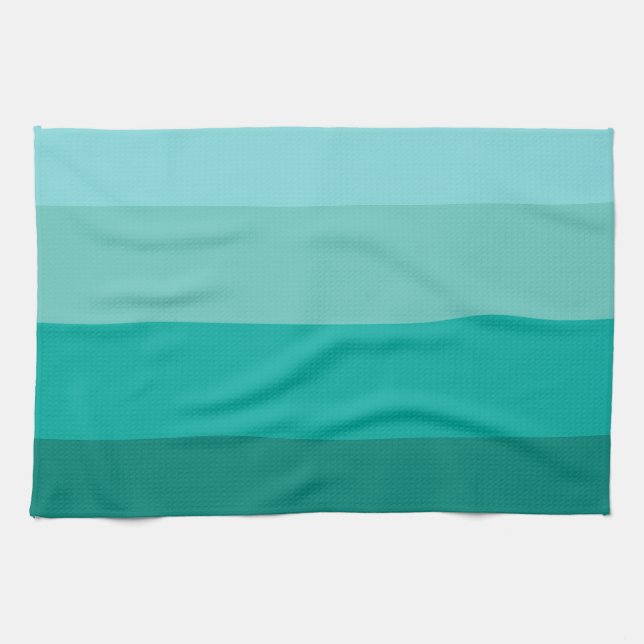 Striped Green Colours Kitchen Towel (Horizontal)