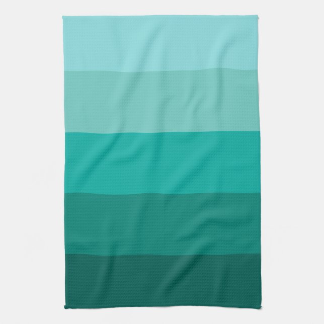 Striped Green Colours  Kitchen Towel (Vertical)