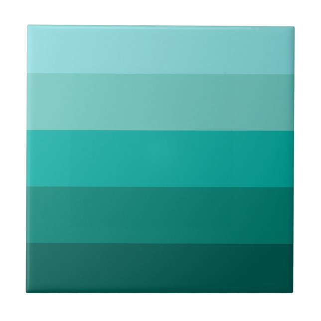 Striped Green Colours  Tile (Front)
