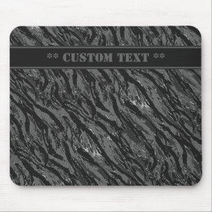 Striped Grey Camo Mousepad w/ Custom Lettering