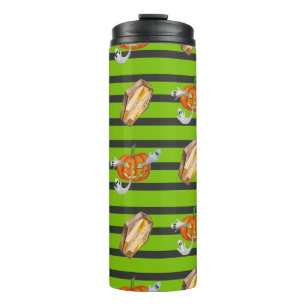 Striped Halloween Thermal Tumbler