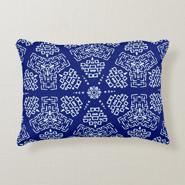 Striped hand painted seamless pattern with ethnic  accent pillow (Front)