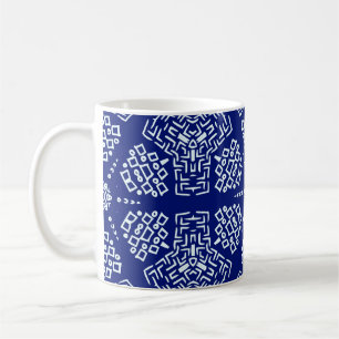 Striped hand painted seamless pattern with ethnic coffee mug