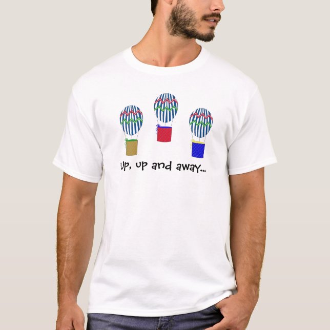 Striped Hot Air Balloons T-Shirt (Front)