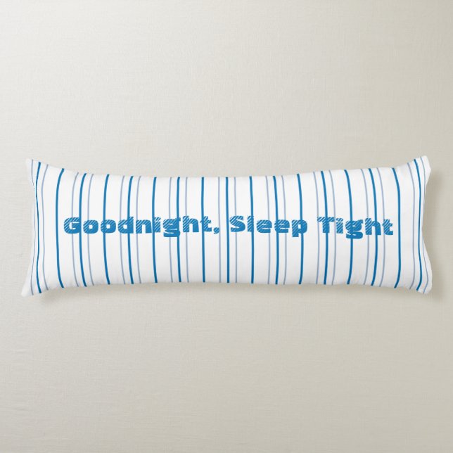 Striped in Blues Body Pillow (Front)