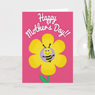 Striped Insect Flower Card