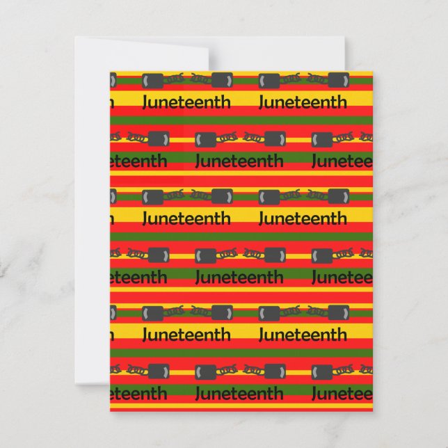 Striped Juneteenth  Card (Front)