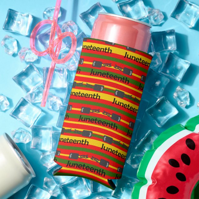 Striped Juneteenth  Seltzer Can Cooler (In Situ Summer)