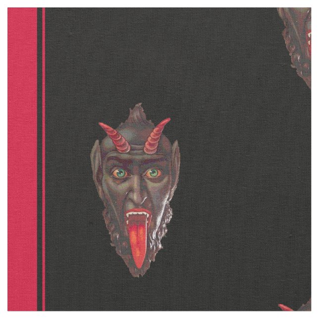 Striped Krampus Fabric (Close Up)