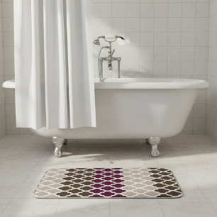 Striped lace bath mat