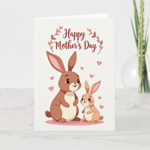 Striped Lagomorph Friend Card
