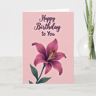 Striped Lily Bloom Card