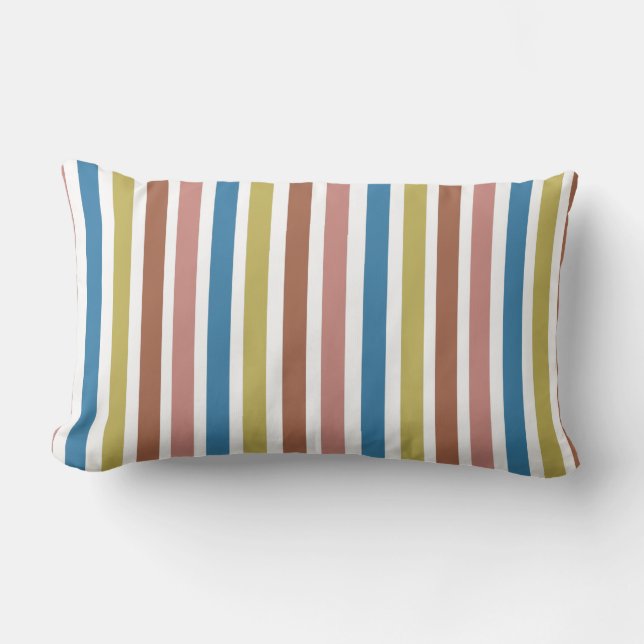 Striped Lines Lumbar Pillow (Front)