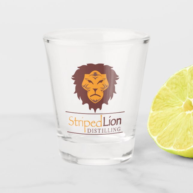Striped Lion Shot Glass (Front)