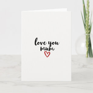 Striped Love You Mum Card