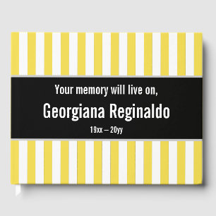 Striped Memorial Guestbook