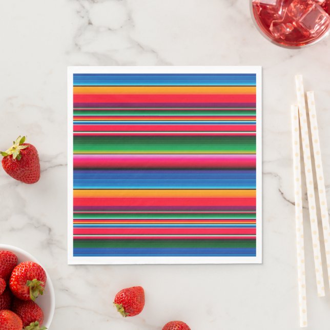 Striped Mexican Sarape Napkins (Insitu)