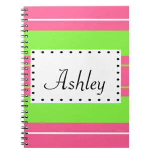 Striped Monogram Notebook