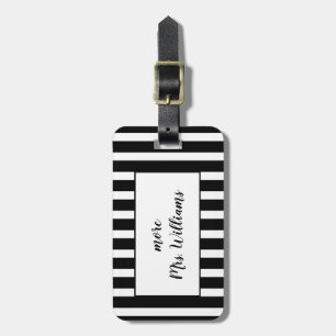 Striped more Mrs. Luggage Tag