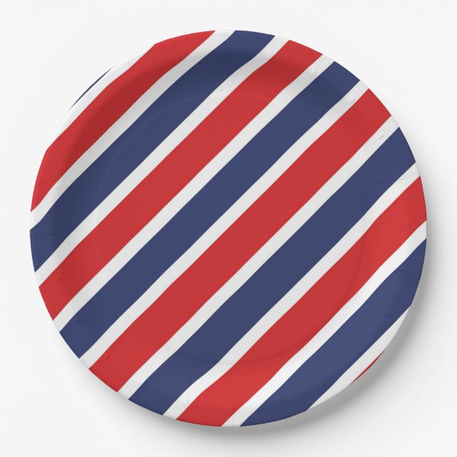 Striped Paper Plate (Front)