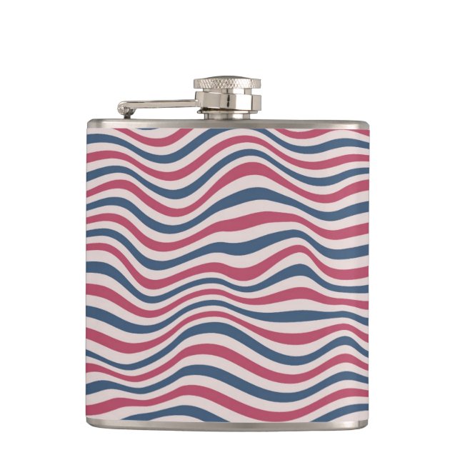 Striped pattern 2 hip flask (Front)